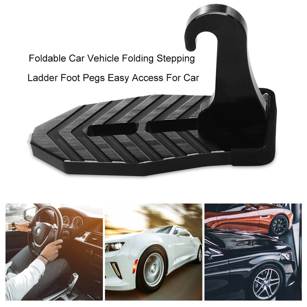 Foldable Car Vehicle Folding Stepping Ladder Foot Pegs Easy Access to Car Rooftop With Safety Hammer For Car