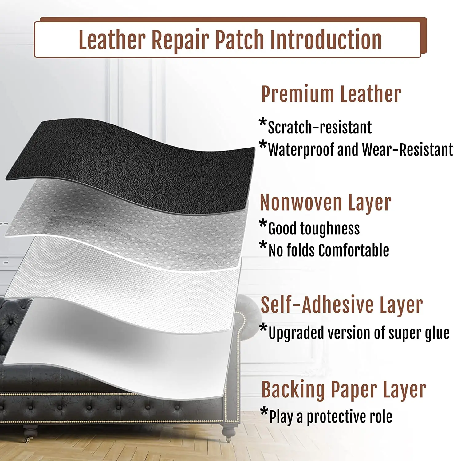 100X137Cm Zelfklevende Lederen Reparatie Tape Diy Zwart Zelfklevend Lederen Reparatie Tape Ffor Bank Reparatie Patches Plakkerig