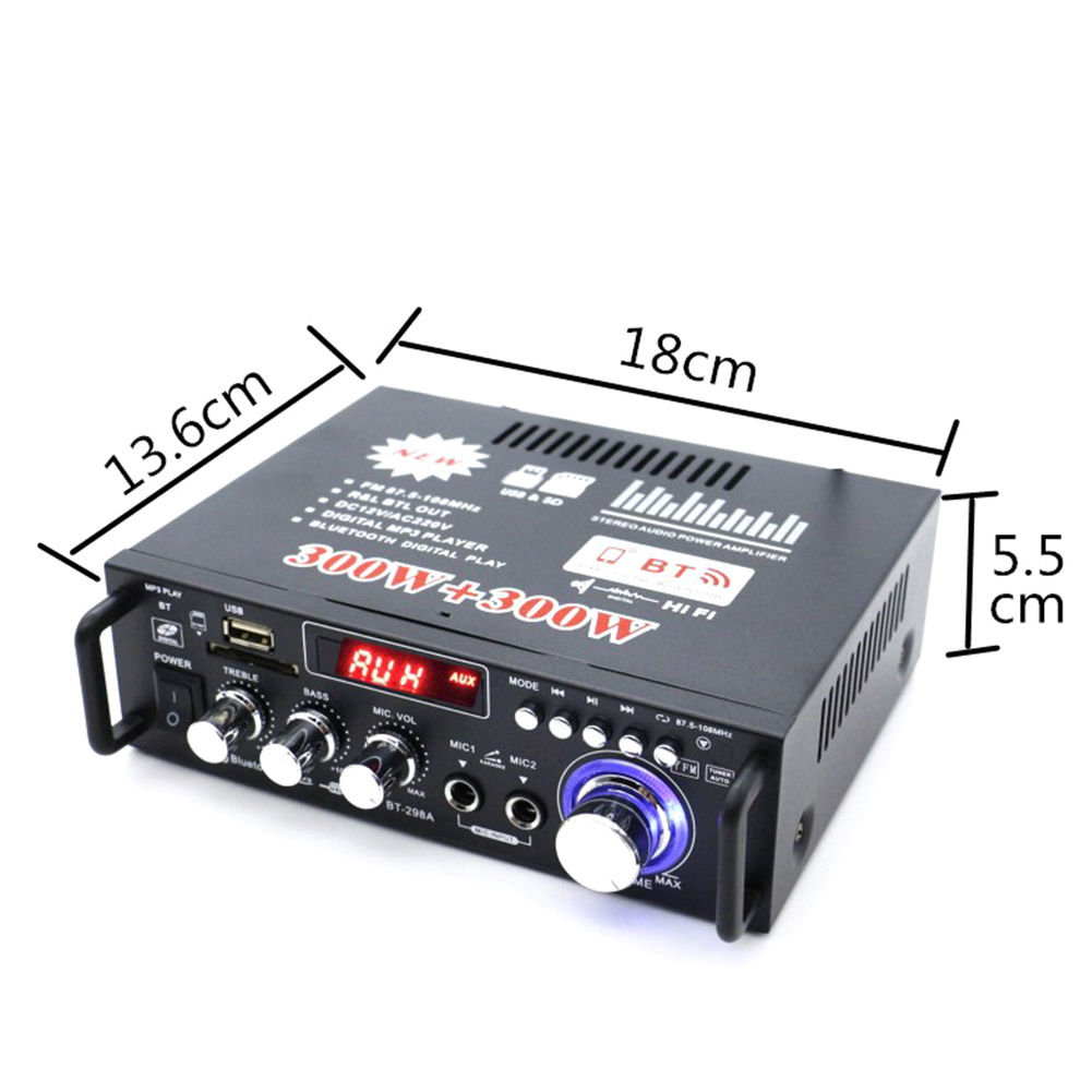 The Stylish Mini HiFi Digital Bluetooth Audio Power Amplifier S-D Card U Disk MP3 Format Play boutique