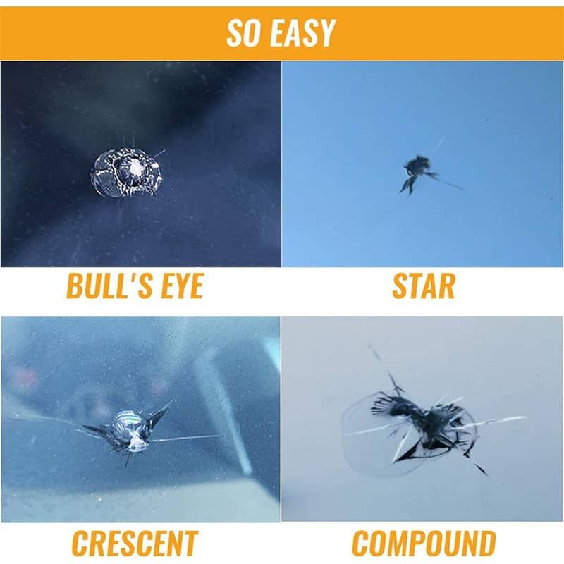 Auto Glass Repair Tools DIY Window Repair Tool Windshield Glass Scratch Crack Recovery Window Glass Resin + Blade + Stripe