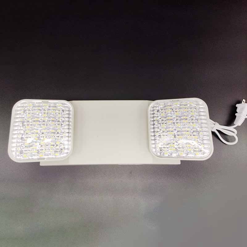 Emergency Light, Back-Up Battery Emergency Exit Lighting Fixtures with Adjustable Hardwired 2 LED Head Wall Mount