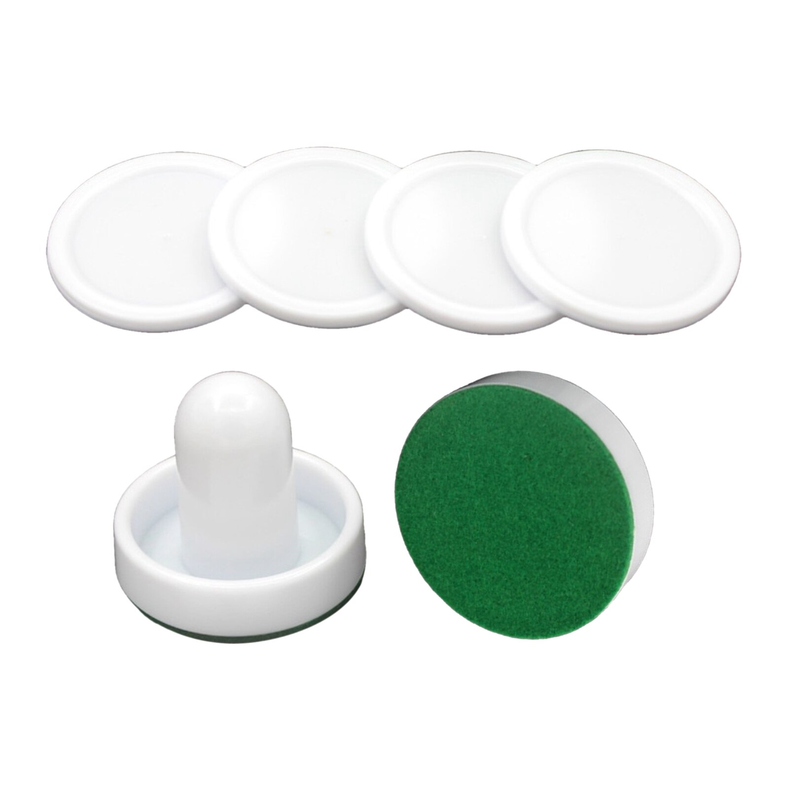 Air Hockey pagaie e Pucks in plastica portieri accessori di ricambio per tavolo da gioco festa a casa viaggi regalo di intrattenimento universale: White