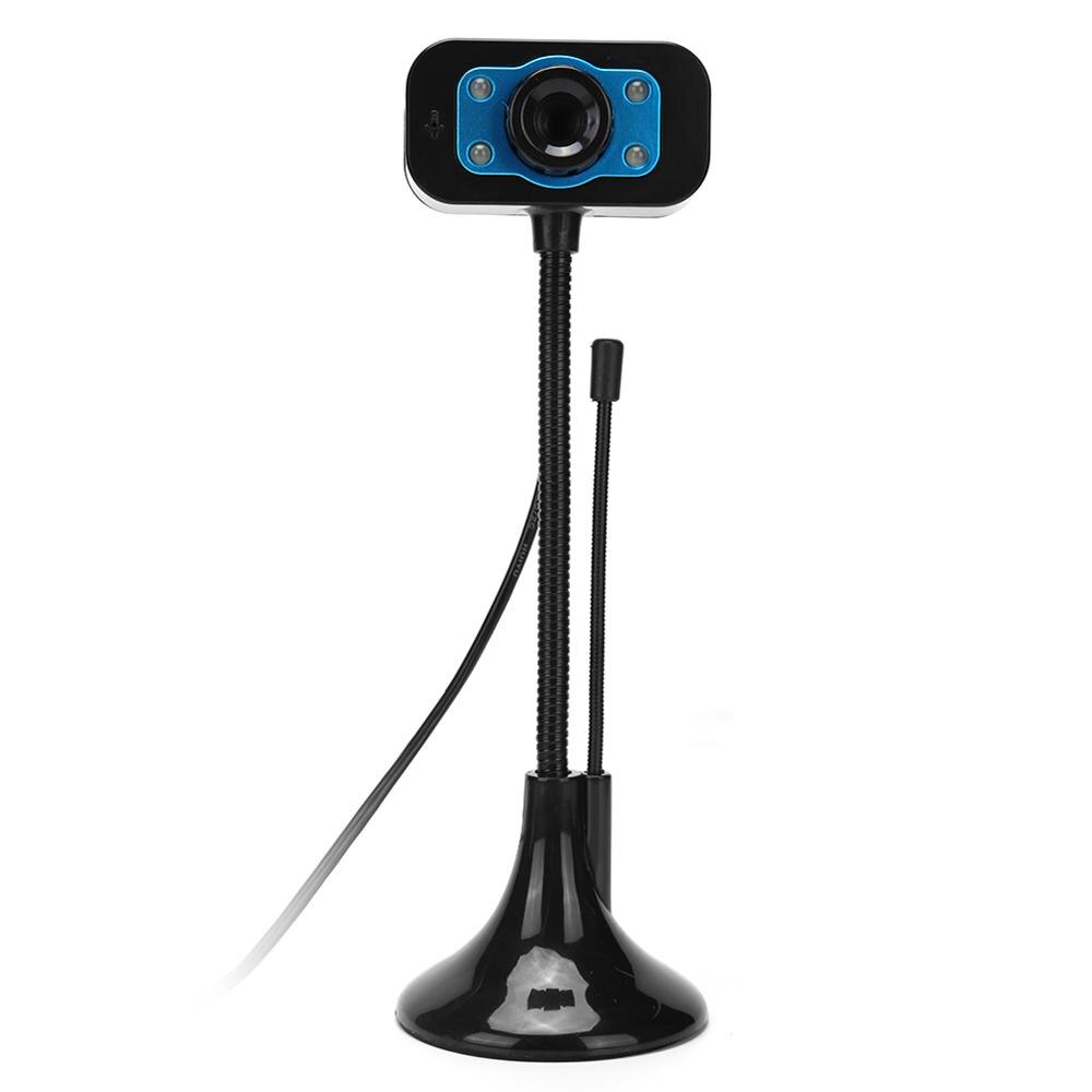 Justerbar computer hd webcam 720p hd video webcam mikrofon usb kamera med støjreduktion mikrofon hd led webkamera