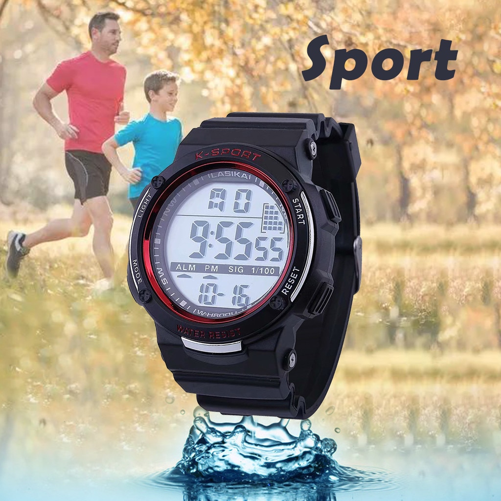 Multi Functie Lichtgevende Waterdichte Sport Horloge Mode Elektronische Horloge mode gif horloge Outdoor sport horloge