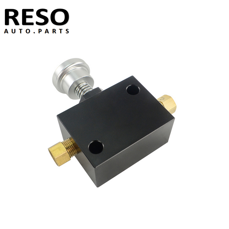 Brake lock Manual Brake line Lock hydraulic brake park lock Pressure Holder Inlet and outlet 1/8 NPT for Disc Drum Black