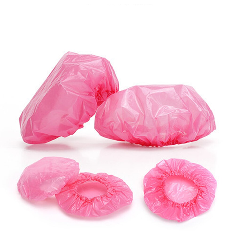 100 Pcs Disposable Plastic Waterproof Ear Protector Cover Caps Salon Hairdressing Dye Shield Earmuffs Shower Unisex