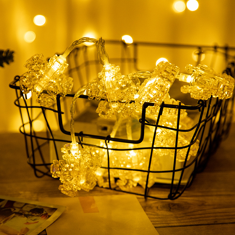 3m 10m LED String lights Card Photo Clip Holder Fairy Garland For Christmas Year Birthday Wedding Party Decoration lamp Deco: snowfake / 1.5m-10 leds-battery