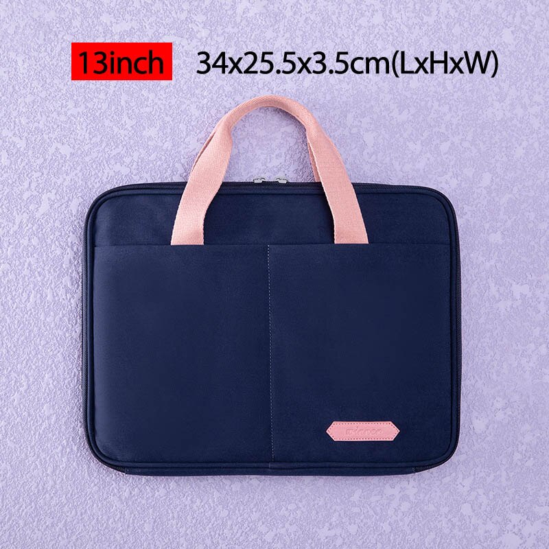 13 14 15 inch Laptop Handbag Business Office Macbook Briefcase Lightweight Computer Shoulder Bag Waterproof Travel Bags XA67C: Blue 13inch