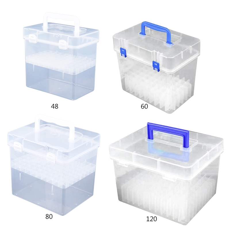 Transparent Marker Pens Storage Box Container Art Craft Tray Office Desk Organizor Home School Students Study Supply Y98A
