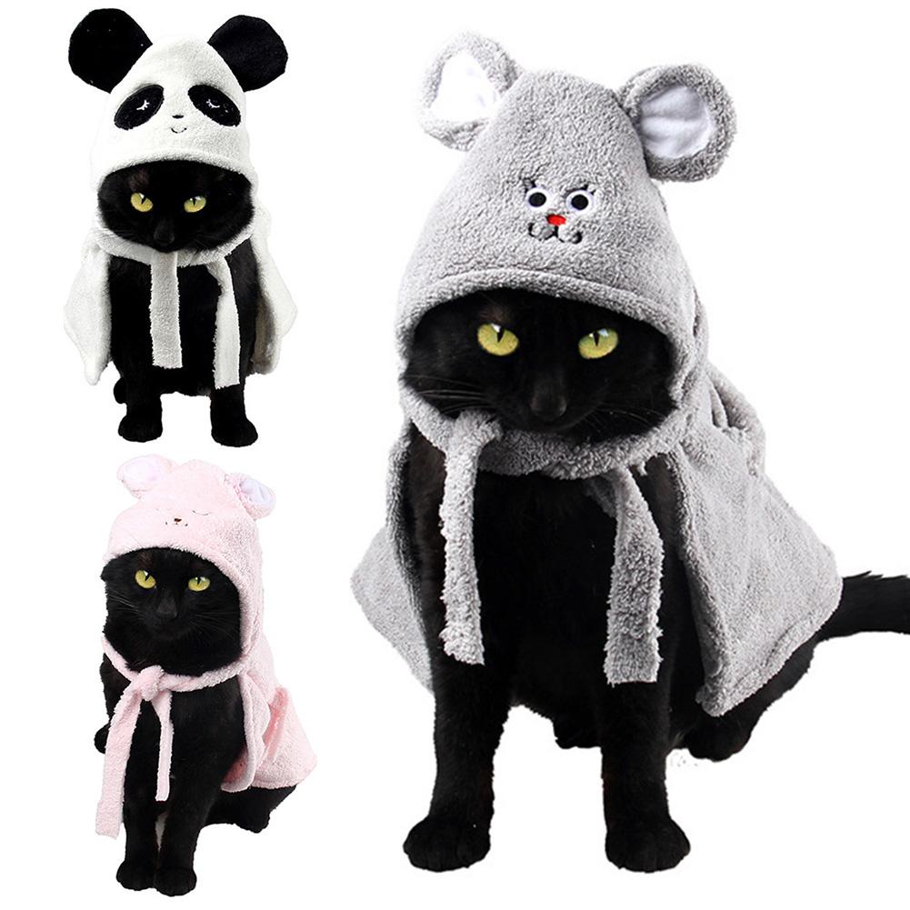 Pet Towel Soft Drying Pet Towel Dog Cat Bathrobes Microfiber Pet Dog Cat Cartoon Water Absorbent Quick Dry Bathrobe Bath Towel