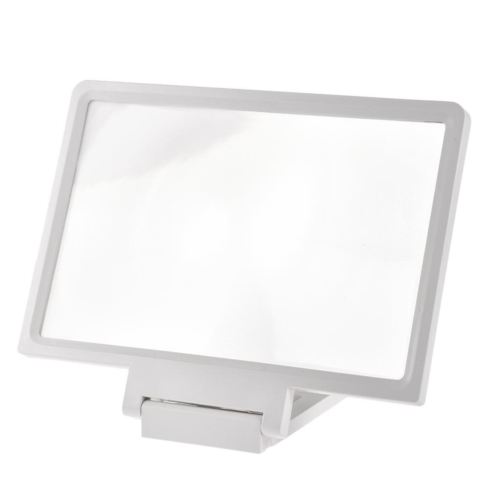 Mobile Phone Screen Magnifier 8.2 Inch Eyes Protection Display 3D Video Screen Amplifier Folding Smart Phone Bracket: White