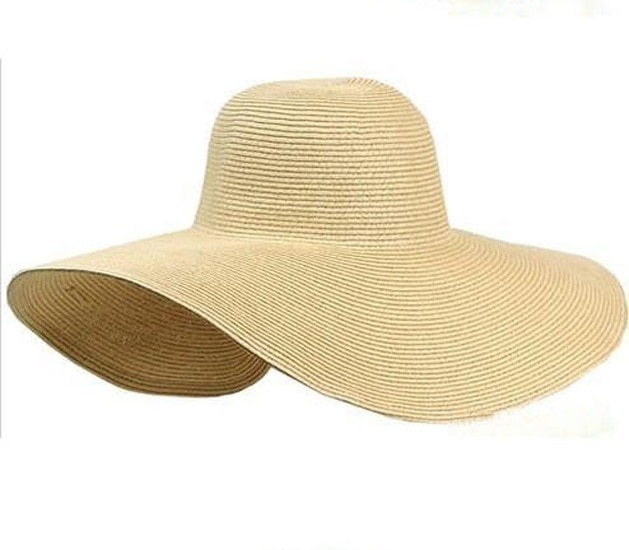 Lnpbd kvindelig hvid hat sommer sort oversized solsikret strandkappe kvinders strawhat solhat sommerhat: Khaki