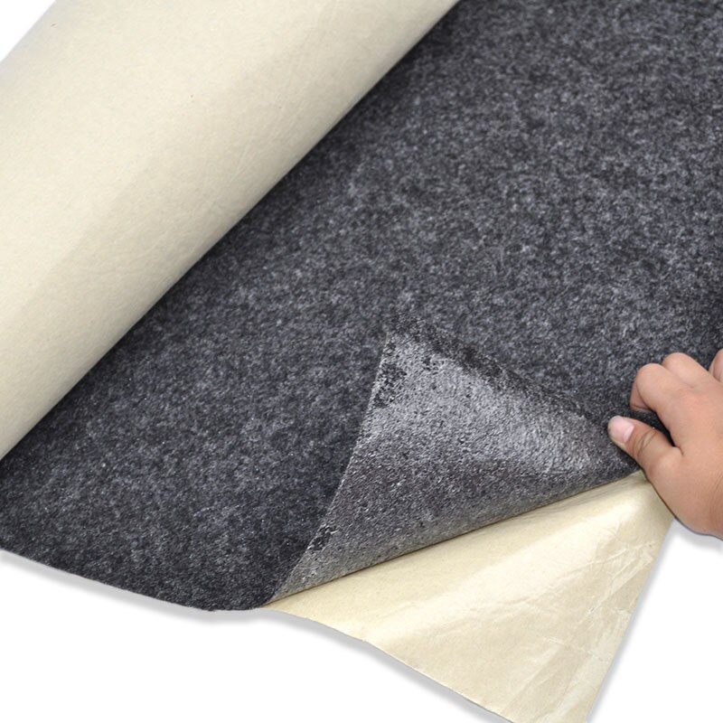 1x0.5m Speaker Cloth Self-Adhesive Felt Subwoofer Box Tape Strip Patch Sound Absorption Anti-seismic Beige/Silver/Gray/Black