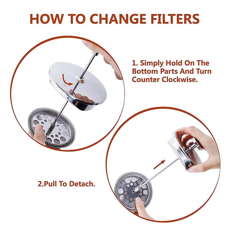 6 sztuk sitko filtrujące robić kawy wielokrotnego użytku robić praska francuska maszyna robić robienia ze stali nierdzewnej stałe narzędzie robić filtrowania kawy