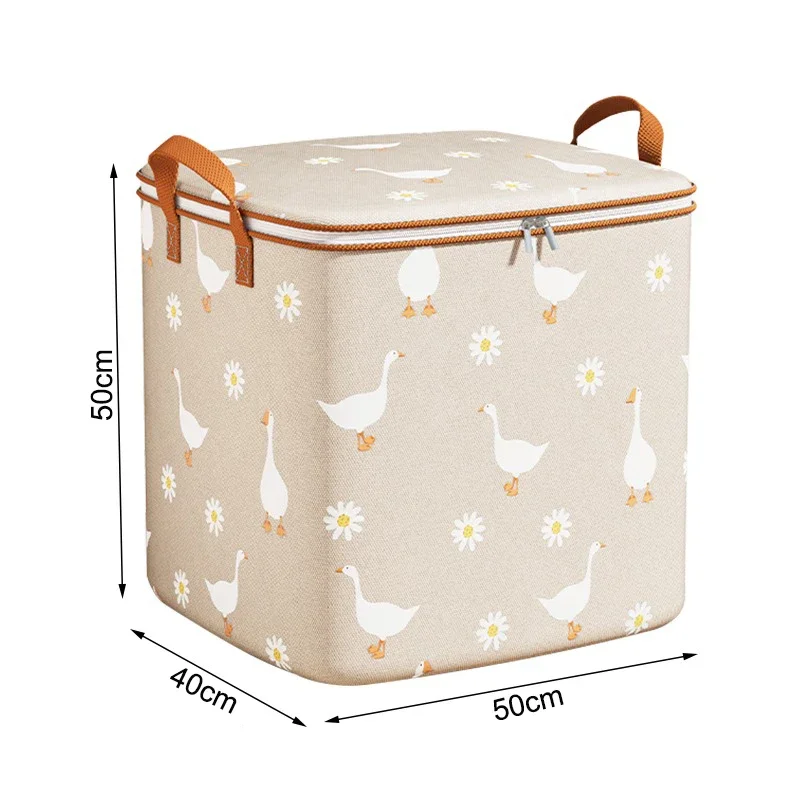 Quilt Storage Box Dustproof Organizers Non-Woven Wardrobe Space Saving Bag House-Moving Bedding Box Travel Storage Organization: PURPLE