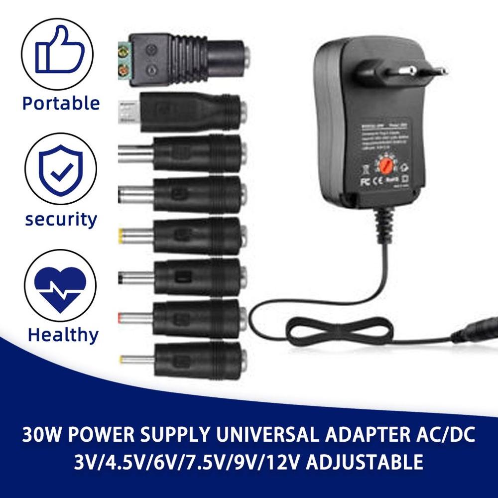 30 W Voeding Universele Adapter AC/DC 3 V/4.5 V/6 V/7.5 V /9 V/12 V 1.5A Verstelbare