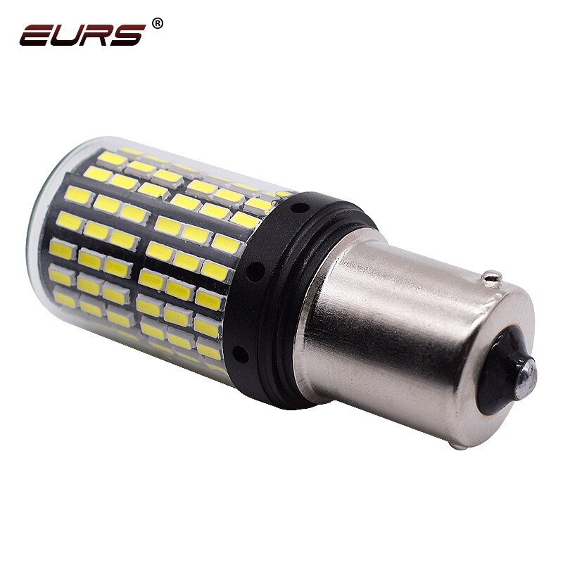 EURS 1x 3014 144smd CanBus S25 1156 BA15S P21W LED BAY15D BAU15S PY21W T20 7440 LED Turn Signal Bulb Plastic Housing