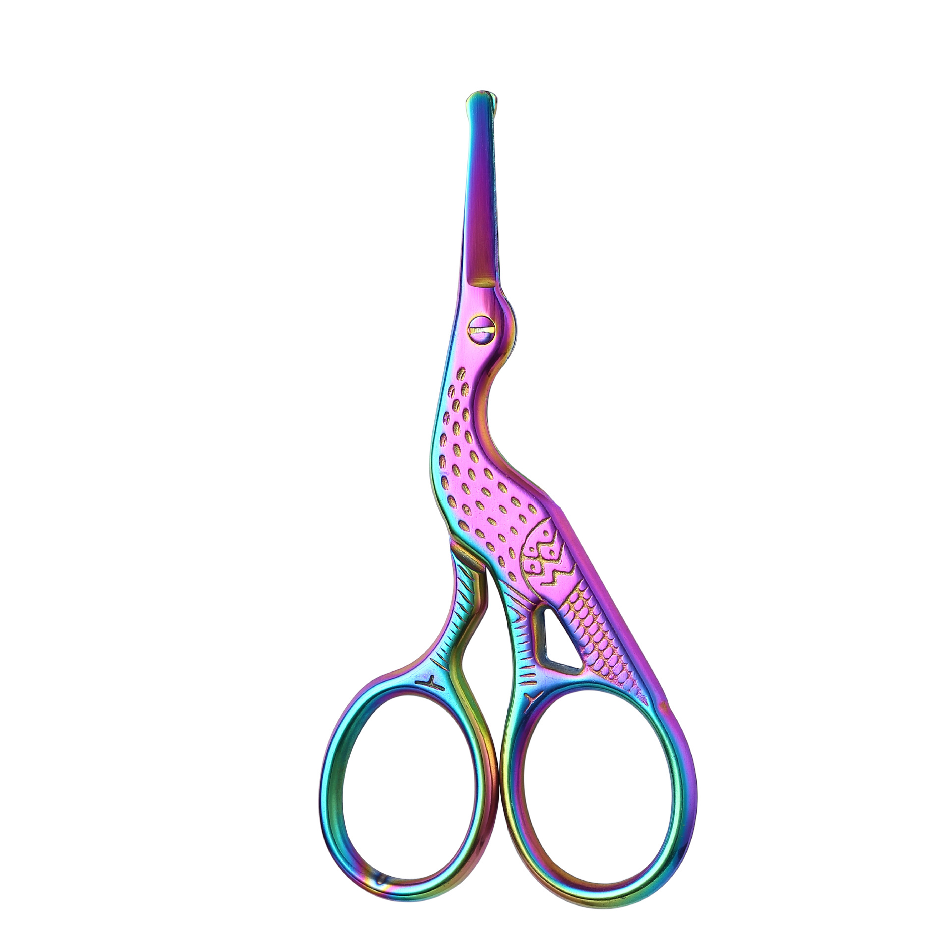 Facial Hair Scissors Rounded Stainless Steel Mustache Nose Hair Beard Eyebrows Eyelashes Trimming Clippers: WHITE