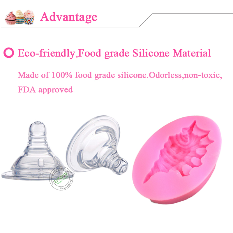 EPASUN Silicone Mold 3D Shell Making Silikon Soap Form Sugarcraft Fondant Art Cake Mold Chocolate Decorating Tool Handmade