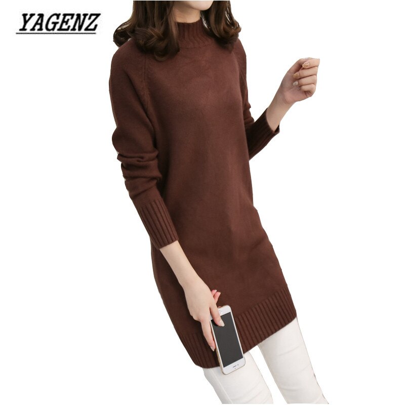 Factory direct sales Medium long Turtleneck Sweater Knitted Women's Clothing Winter Loose Pullover Casual Shirt Women Sweater