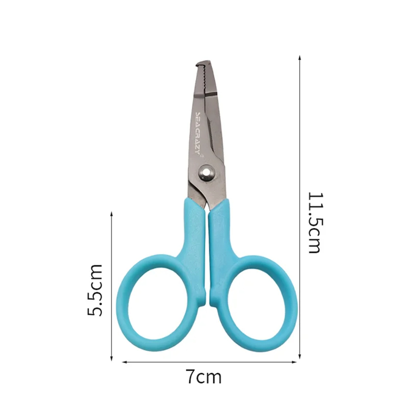 Zyz Multifunctionele Vissersschaar Titanium Geplateerd Roestvrij Staal Ultralichte Draagbare Visserijtang Gereedschapsuitrusting: WHITE