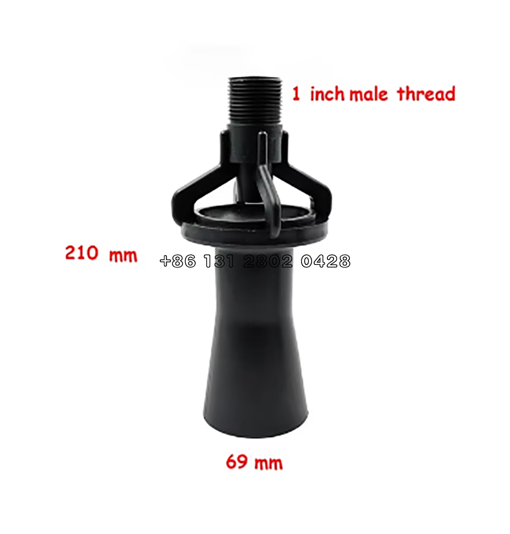 Ugello di miscelazione del serbatoio Venturi da 1/4,3/8,1/2,1.2,1,5 PP, eduttore di miscelazione del fluido, ugello dell'eduttore del fluido di miscelazione, ugello Venturi del getto d'acqua: Grigio chiaro