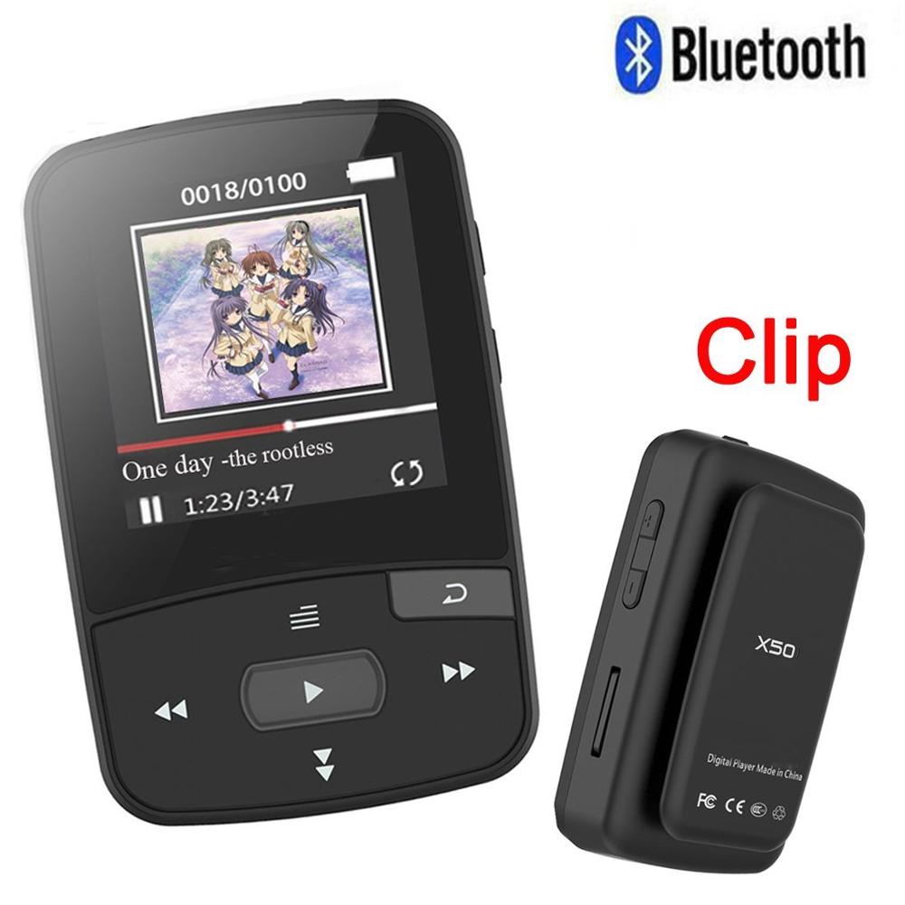 16 Gb Bluetooth MP4 Muziek Speler Met Clip Voor Sport Originele Chenfec C50 Draagbare Fm Radio Stappenteller + Gratis Sport armband: Default Title