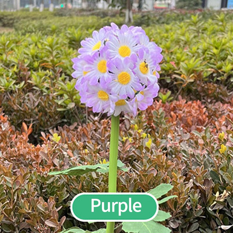 Solar Paardebloem Bloem Bal Licht Tuin Simulatie Bloem Grond Gazon Lamp Landschap Bloem Outdoor Waterdichte Solar Gazon Lamp: Purple Solar Light