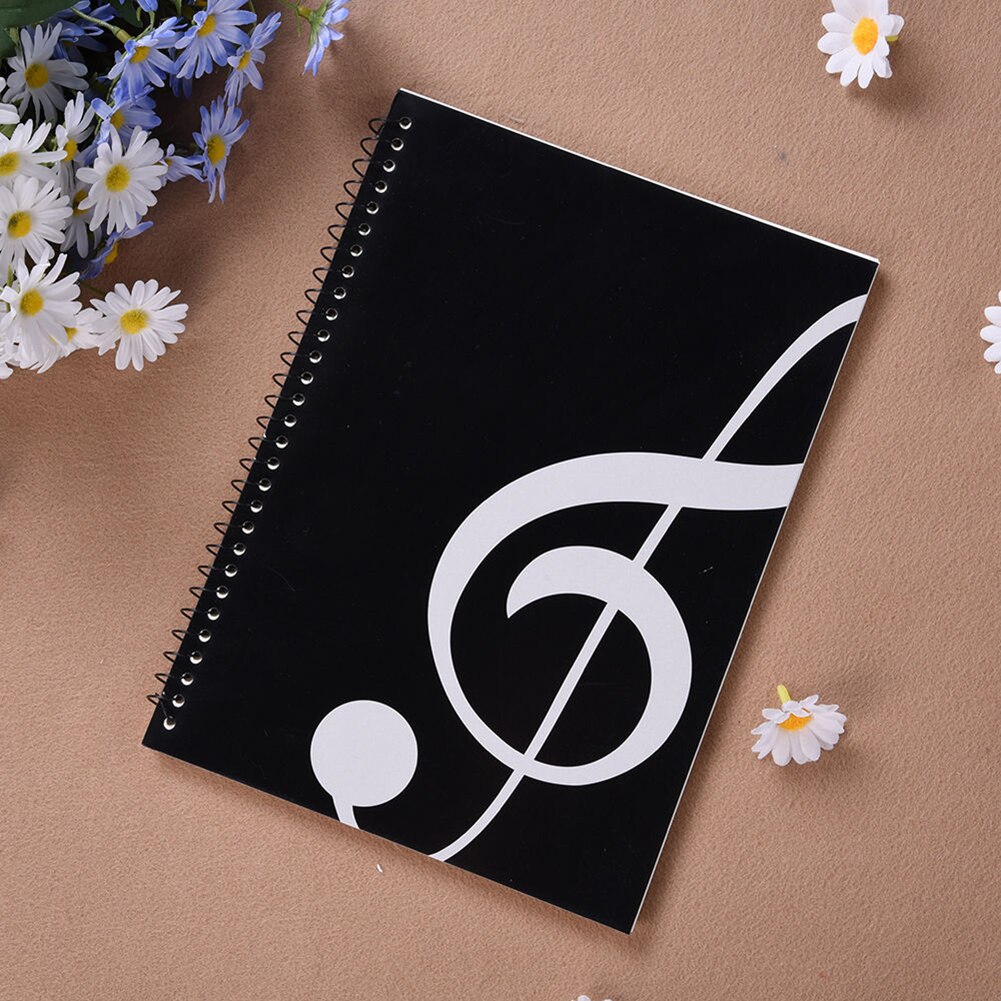 Style 50 Pages Blank Music Score Manuscript Exercise Book Writing Stave Notebook Black 50 Sheets Piano Note Book Accessories