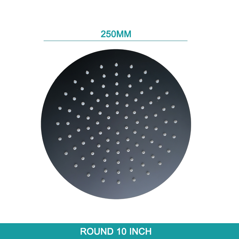 Badkamer Overhead Muur Plafond Gemonteerde Douche-Arm Top Hoofd Douche Mat Zwart Neerslag Badkamer Grote Vierkante Ronde Ovale Ovale: DS0001BK-86