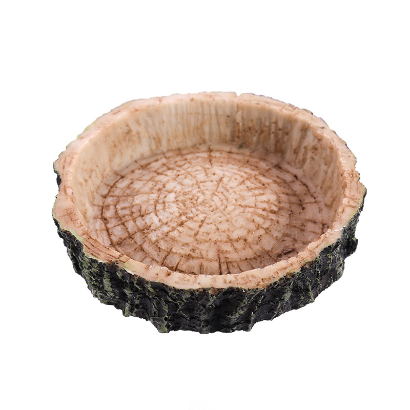 Aquarium Aquarium Landschap Reptiel Hout Vorm Feeder Kom Hars Niet-giftige Food Bassin Schildpad Schildpad Krabben Voor voeden
