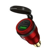 Buchse Energie Adapter Stecker Für BMW Motorrad Hella Aluminium Wasserdicht Typ C Zubehör: rot