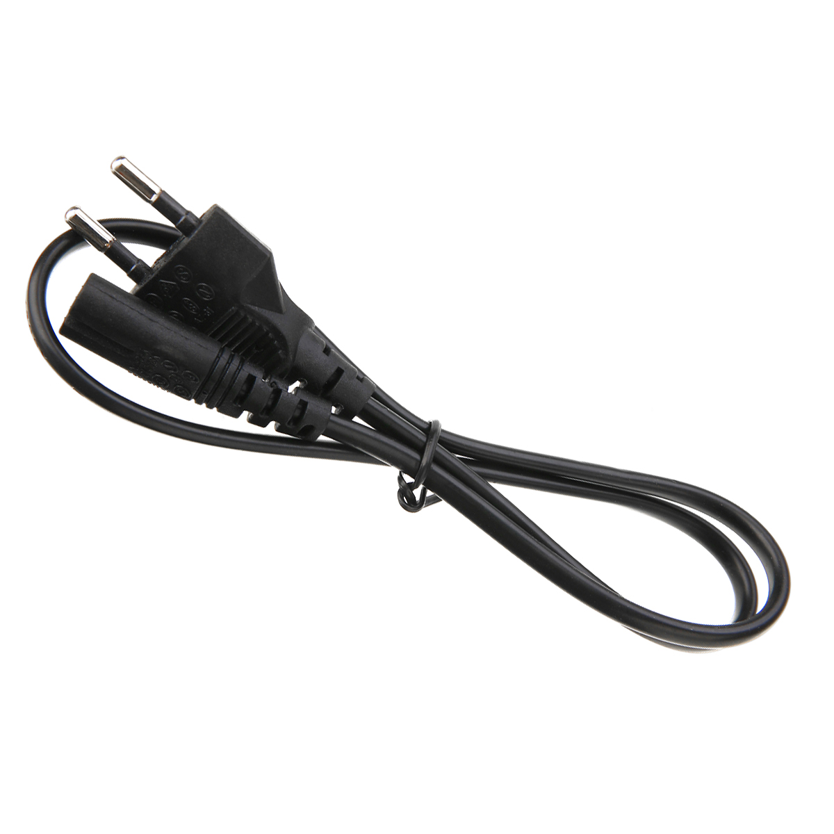 1pc 0.6M 2ft 2Pin AC Power Supply Cable Cord Lead Wire EU Plug For Desktop Laptop