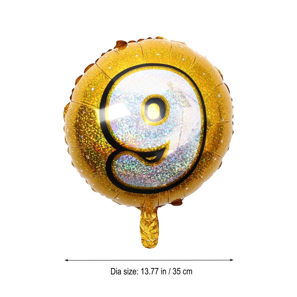 Number 4 Helium Foil Balloons Birthday Number Balloons 4 for Wedding Anniversary Decoration (Gold)