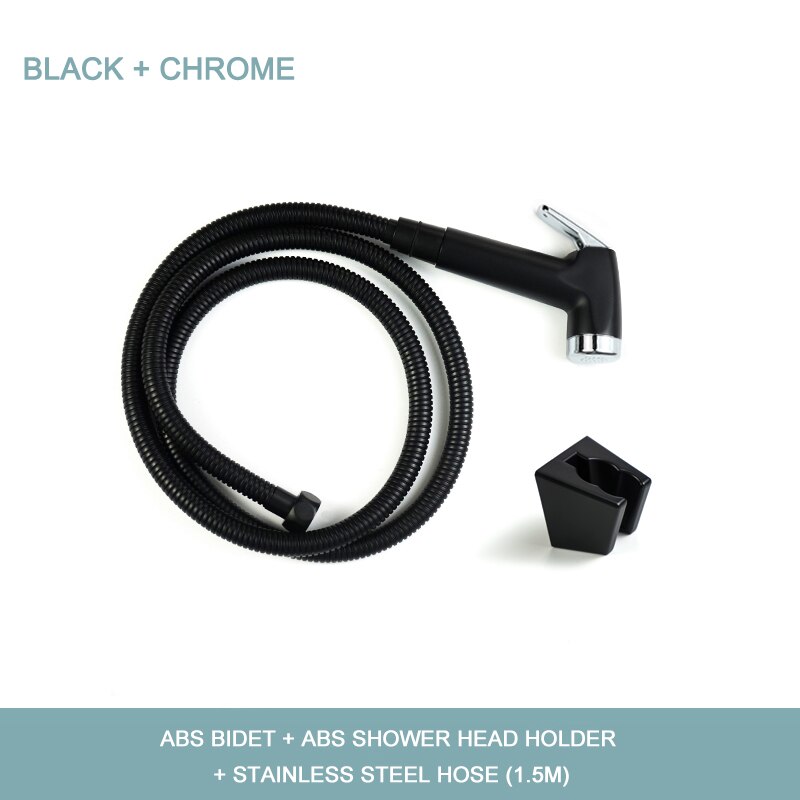 Pulvérisateur de Bidet mural pour toilettes, salle de bain en ABS, ensemble de pulvérisation à main, Douche autonettoyante, pomme de Douche avec tuyau: BC Set SS Hose