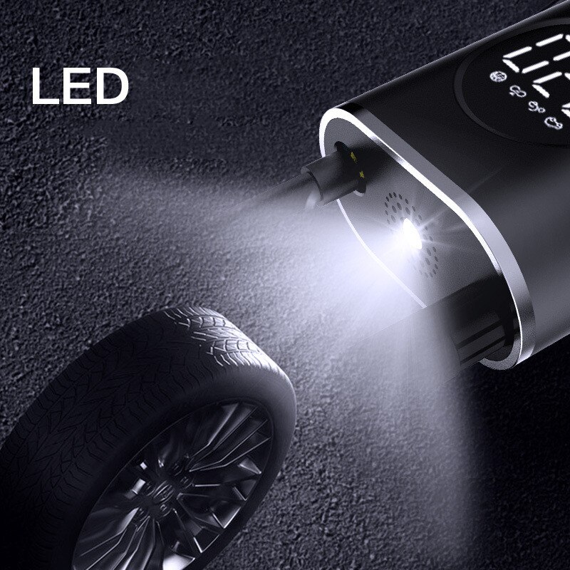 Mini gonfleur électrique portable à compression d'air, pompe à air pour un gonflage sans fil, compatible avec pneus voiture, moto et vélo