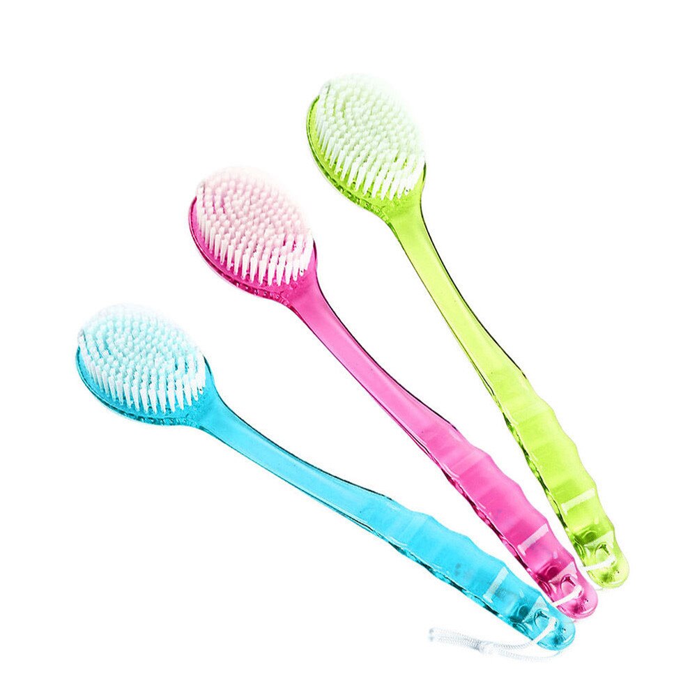 Cepillo de ducha de plástico de mango largo cepillo de limpieza de la piel cepillos de cuerpo para accesorios de baño herramienta de limpieza # jew