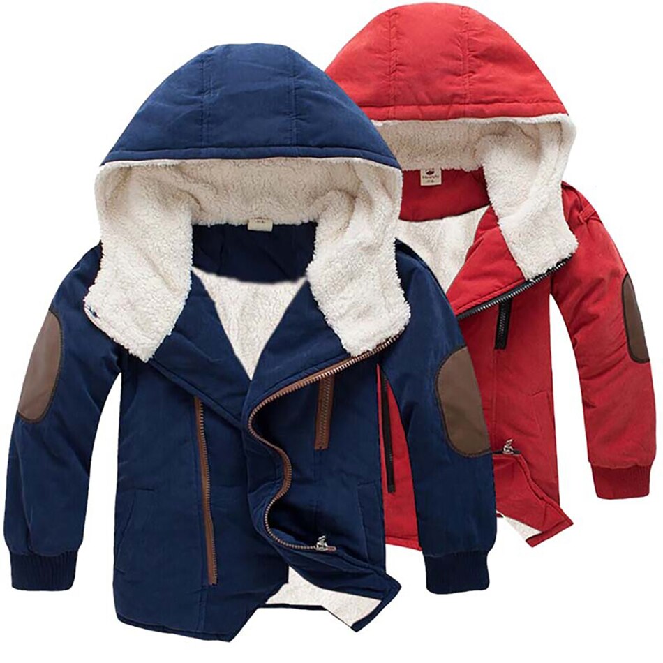 freundlicher Oberbekleidung Warme Mantel Sportliche freundlicher Kleidung Winddicht Verdicken Jungen Baumwolle-Gepolsterte Jacken Herbst Winter 3-12T JYF