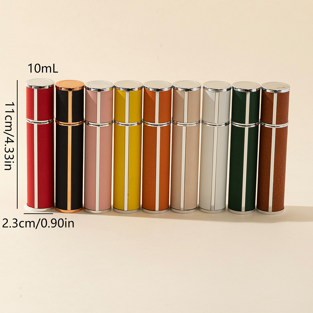 10ml leren parfumverstuivers, draagbare flesjes voor vloeibare cosmetica, mini-parfumflesjes voor op reis, navulbare lege spuitfles