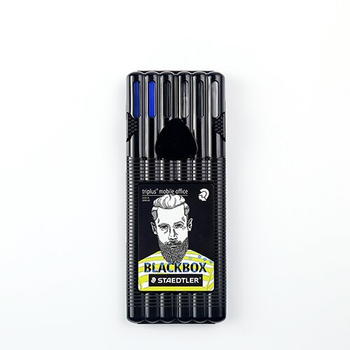 Staedtler-Triplus-boîte noire, crayon mécanique 0.5mm, pointe marqueur Permanent, papeterie: 6pcs Set