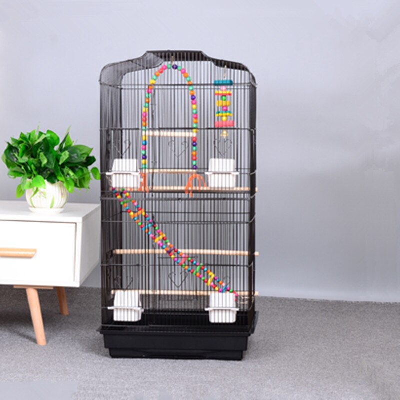 1 Pcs Parrot bird cage extra large luxury large peony gray parrot cage metal breeding gray parrot bird cage: 3
