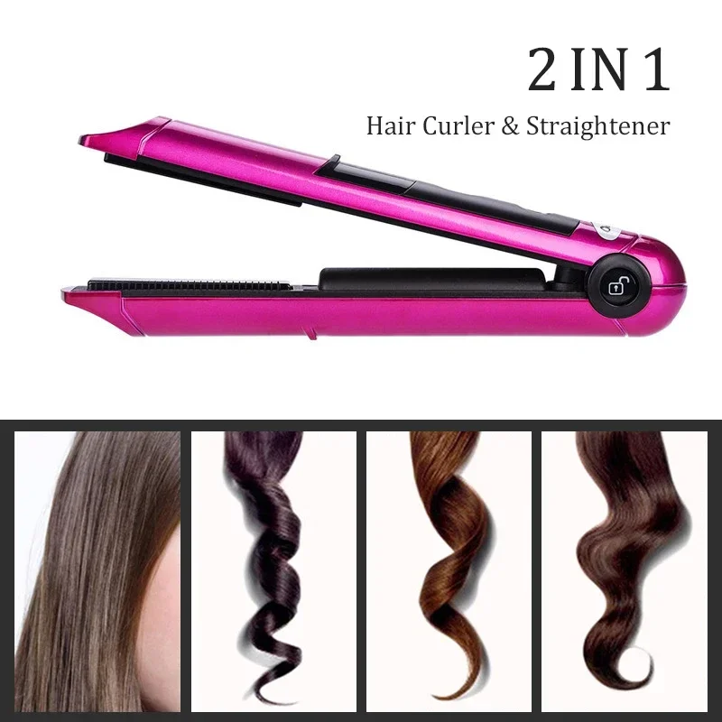 USB Oplaadbare Professionele Haar Krultang 2 IN 1 Twist Draagbare Stijltang & Krultang Platte Haar Styler Styling Tool