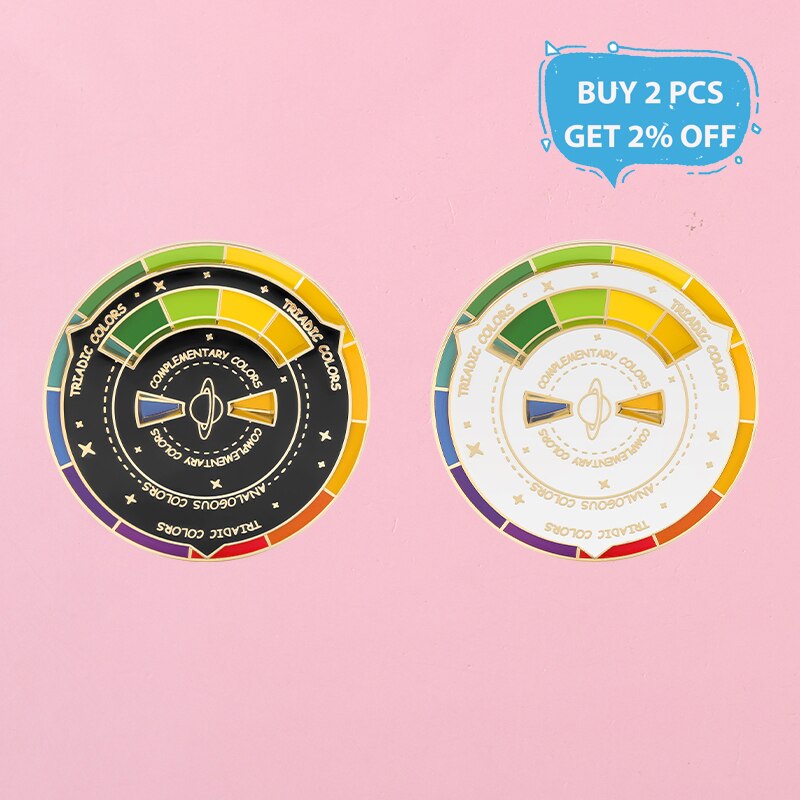 Drehbare emaille-Stifte in schwarz, weiß und mehrfarbig, auswahl ein broschen für damen, luxuriöse anstecknadeln, schmuckaccessoires aus metall