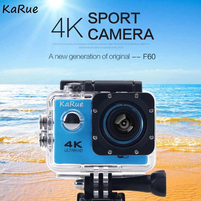 KaRue F60/F60R Action Camera Underwater Ultra HD 4K WiFi 30M Outdoor Sports Camera 2.0" LCD 1080p 60fps Camera Free S