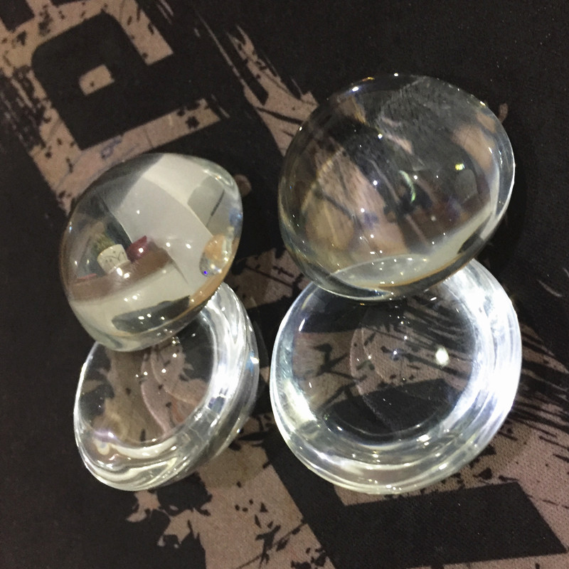 60mm-100mm Blank transparent Crystal hemisphere half ball magnifier glass paperweight for Home Decoration