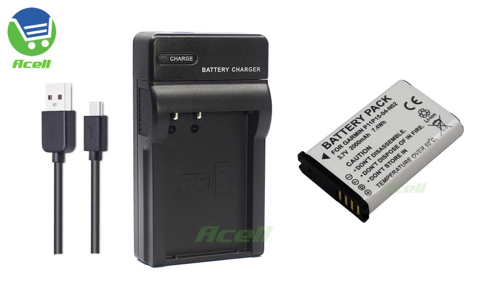 010-11654-03 A83049 Battery for GARMIN Atemos 100 Monterra 680t 650t 610t 600t Alpha 100 200i Handheld GPS VIRB Action Camera: 1Battery 1Charger