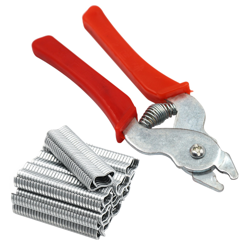 Installazione del morsetto per gabbia per uccelli di pollo pinze per unghie M scarso pinze per gabbie in rete metallica di ferro per animali strumenti per l'installazione della gabbia per conigli: Grigio