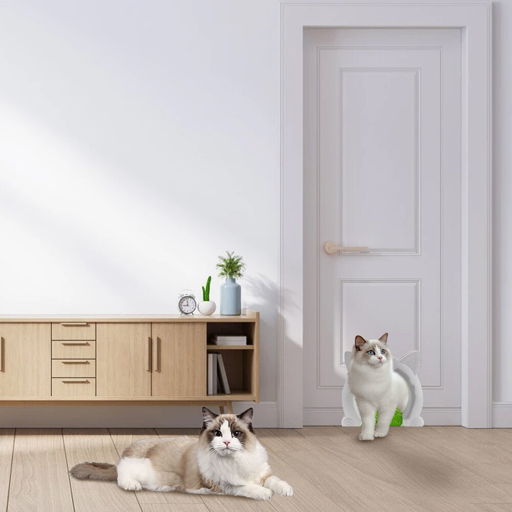 Cat Safe Door Training Toy Plastic Small Gate Cute Small Medium Large Dog Door Pet Supplies for Wall Interior Exterior
