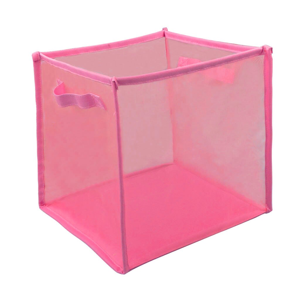 Net Cloth Hanger Storage Basket Collapsible With Carry Handle Dirty Clothes Free Standing Folding Laundry Hamper Bag: HT