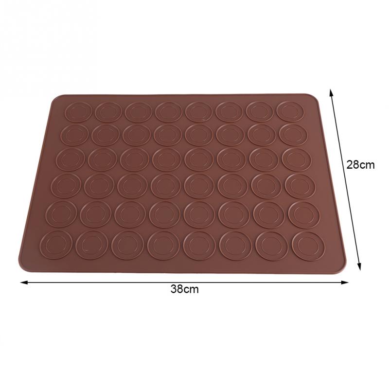 48 gaten Macaron Siliconen Bakken Mat Siliconen Mat Voor Oven Non-stick Bakken Macaron Cake Pad Bakvormen Gebak Bakken gereedschap: Default Title